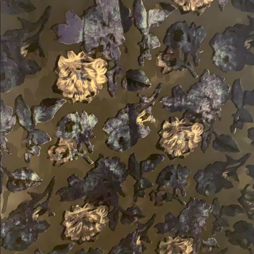Velvet burn out floral skirt